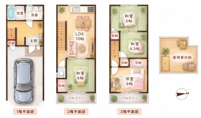 深田町　中古一戸建ての間取り|間取り図はいかがですか？ご希望を叶える間取りですか？リビングの広さは？水回りの位置は？カウンターキッチン？など色々な情報が集約されています。弊社ではリフォームなどのご相談も承っております。