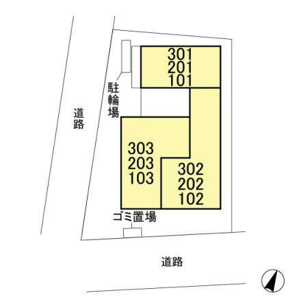 コンフォート　リリィの区画図