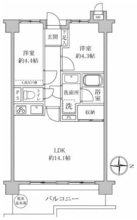 【間取り】 | ライオンズマンション川越南古谷第三