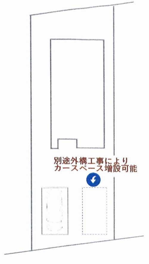 藤沢市片瀬山5丁目　中古戸建の区画図