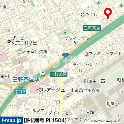 菱和パレス三軒茶屋壱番館の地図