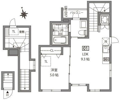 グランエッグス経堂の間取り