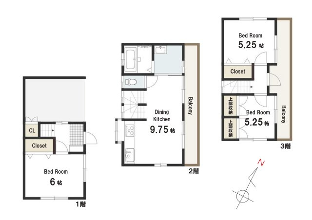 中古戸建　三芳町藤久保の間取り