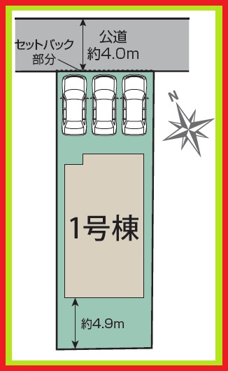 愛西市北一色町昭和の新築一戸建の区画図|◇区画図◇