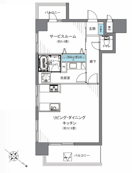 【間取り】 | ジャルダン目黒
