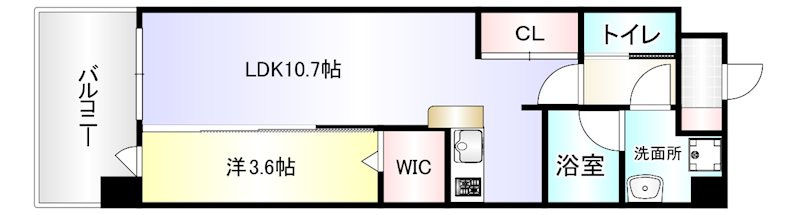 オーヴィジョンQULAS小倉金田の間取り