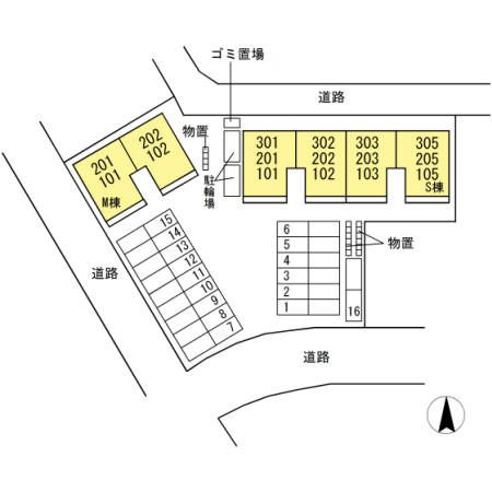 カンパーレ　Ｍの区画図
