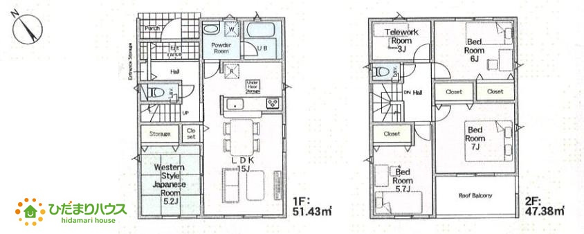 鴻巣市筑波第5Ⅱ期　新築戸建　クレイドル02の間取り|4LDK