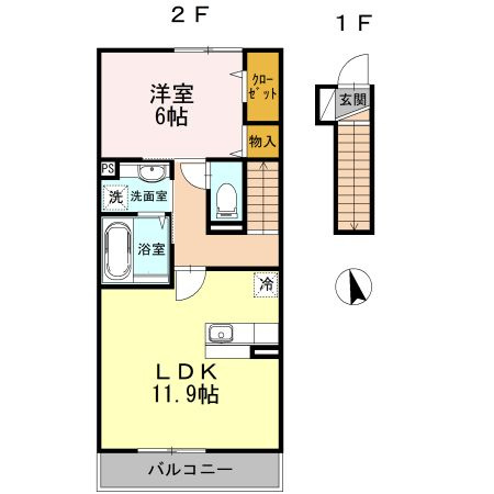 リヴェール等々力　Bの間取り