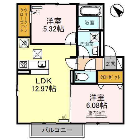 Villa松本の間取り|使い勝手の良い間取りです♪