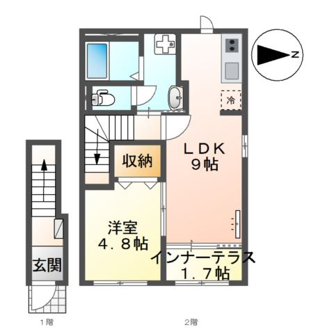 （仮）薬園町新築アパートの間取り