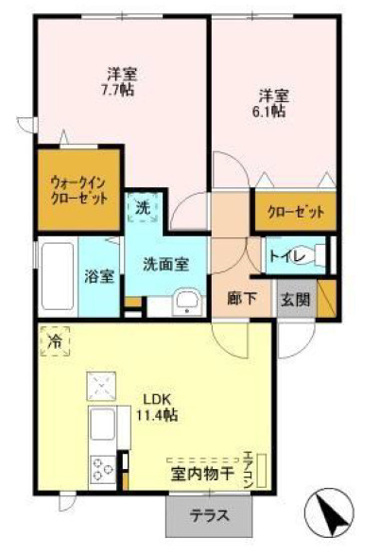 【間取り】 | バードネイチャーC棟
