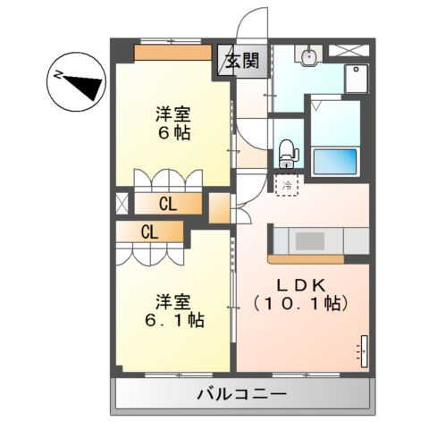 Ｇｅｎｔｌｙ麻生田の間取り