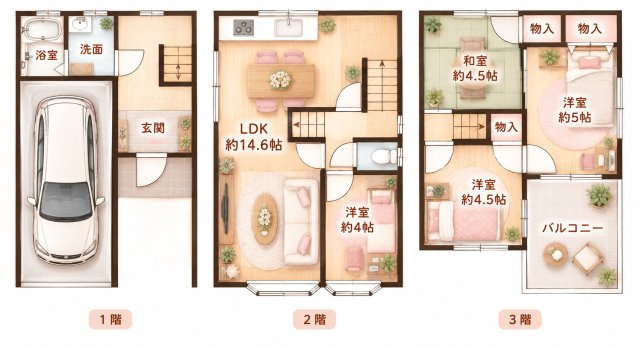 宮前町　中古一戸建ての間取り|間取り図はいかがですか？ご希望を叶える間取りですか？リビングの広さは？水回りの位置は？カウンターキッチン？など色々な情報が集約されています。弊社ではリフォームなどのご相談も承っております。