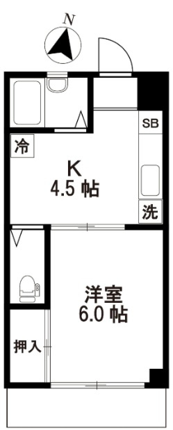 チクマコーポの間取り