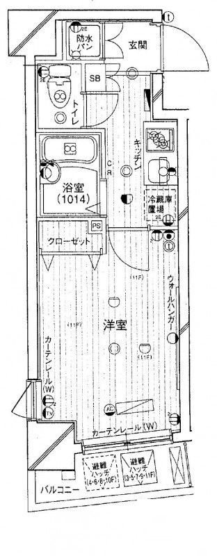 パークウェル千駄木駅前の間取り|間取りです。