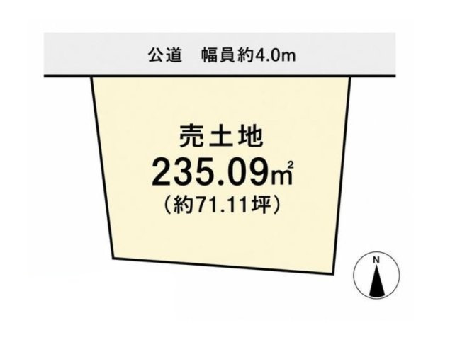 知多郡阿久比町大字植大字植山ノ神　売り土地の区画図