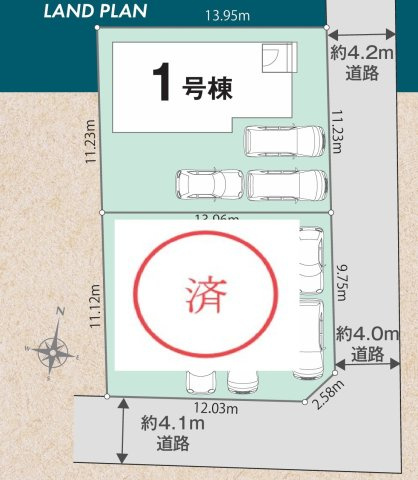 リナージュ ネクスジー 石井町石井01期の区画図