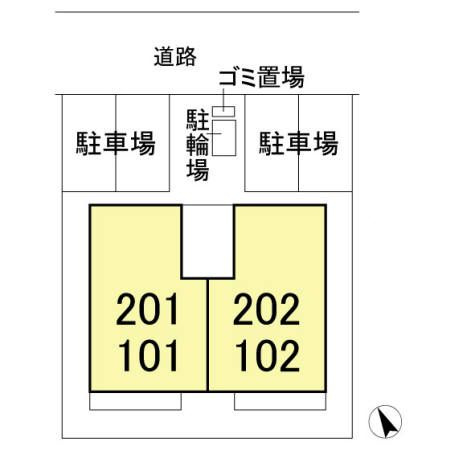 セジュール　yosｈiの区画図