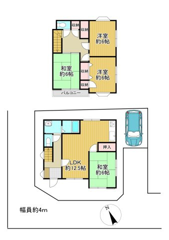-三丁目不動産-　熊谷市肥塚　平成3年築の間取り