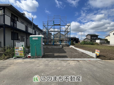 【外観】 | 常総市新石下第11　 | 建築中現地写真（同社施工完成物件・モデルハウスがご見学いただけます）