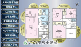 【間取り】 | 常総市新石下第11　 | 3LDK☆広々リビングで使い方色々♪