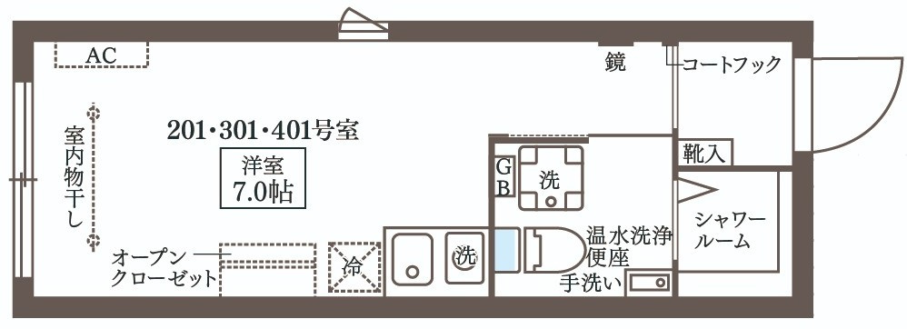 COCOCUBE大井町Ⅱの間取り