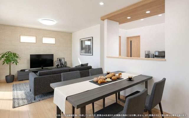 ワイウッドコート高崎市片岡町第10期の完成予想図|【LDK　イメージパース】
※画像は設計図面を基に作成したイメージです。