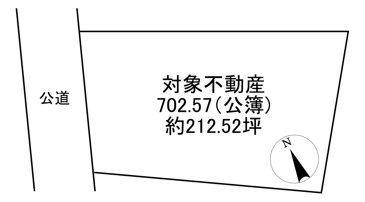 -三丁目不動産-　太田市新道町　更地渡しの土地図