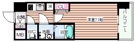 【間取り】 | アーバンフラッツ新大阪Ⅰ