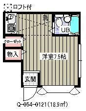 ローズアパート(Q-054D)の間取り