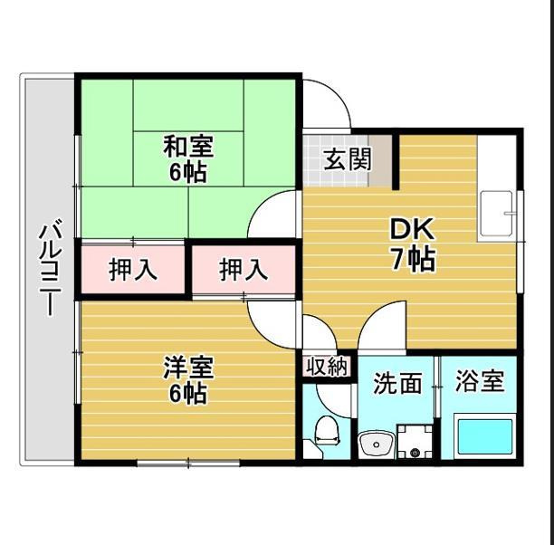 御井コーポⅡの間取り