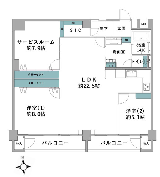 マンション茅ヶ崎の間取り
