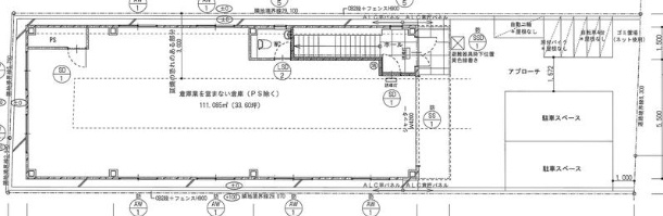 ＳＬ－１１２　貸倉庫事務所の間取り