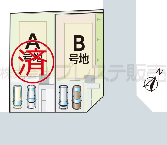 生駒市真弓２丁目の新築一戸建の区画図|全体区画図
