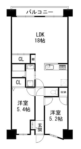 【間取り】 | アドリーム宇治 | 専有面積62.57㎡