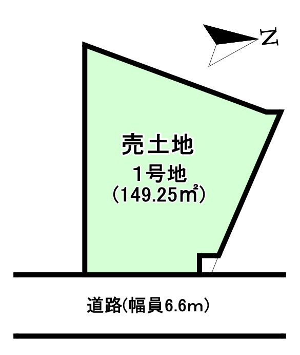 売土地　葛城市葛木の土地図|土地面積：149.25ｍ2