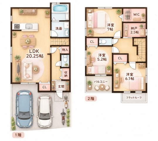 郡津3丁目　中古一戸建ての間取り|間取り図はいかがですか？ご希望を叶える間取りですか？リビングの広さは？水回りの位置は？カウンターキッチン？など色々な情報が集約されています。弊社ではリフォームなどのご相談も承っております。