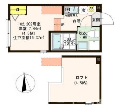 【間取り】 | ハーモニーテラス梅島Ⅳ