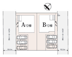 東区香椎6丁目１９３４番　B号棟の区画図