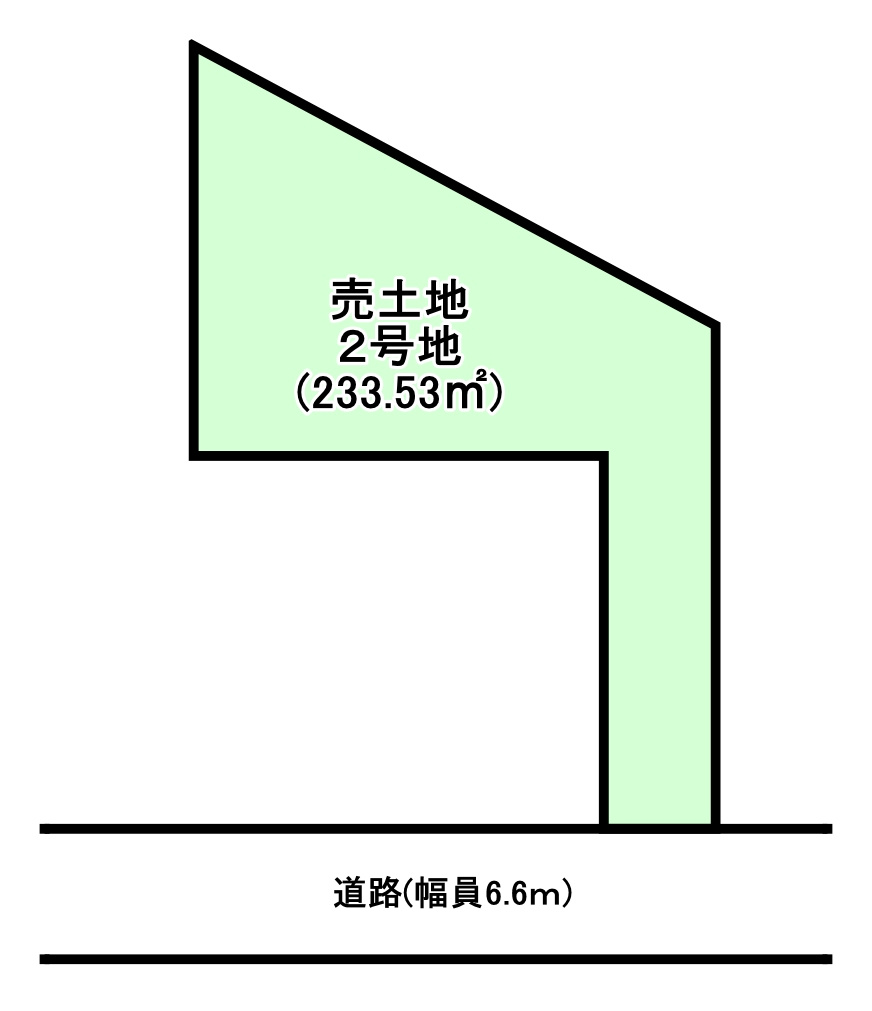売土地　葛城市葛木の土地図|土地面積：233.53ｍ2