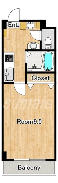 PARK　SQUARE　与野の間取り|1K☆
