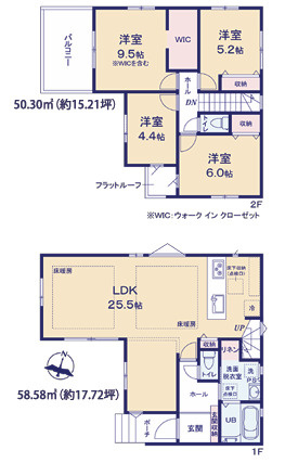 福岡市早良区有田1期　1号棟の間取り