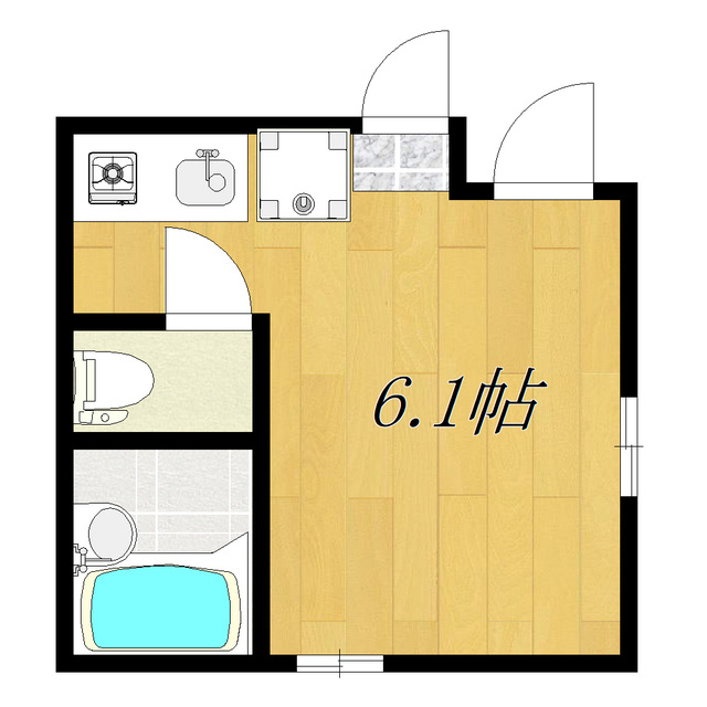 マーチ田端の間取り|角部屋です