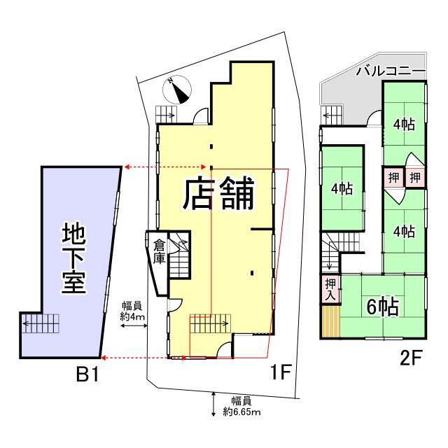 衣笠北荒見町 店舗の間取り