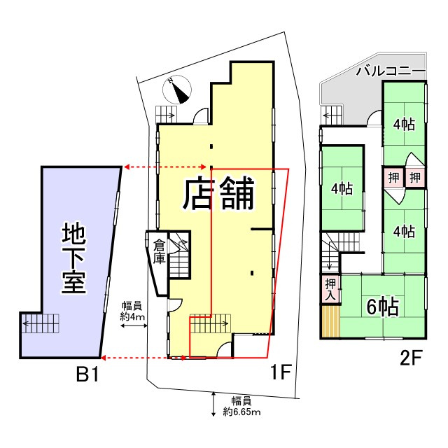 衣笠北荒見町 店舗の間取り