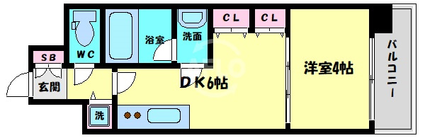 S-RESIDENCE淀屋橋の間取り|S-RESIDENCE淀屋橋　間取り