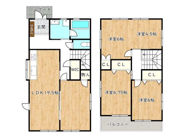 【間取り】 | 姫路市飾磨区矢倉町１丁目／中古戸建