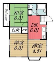 【間取り】 | ハイツ大和田　C