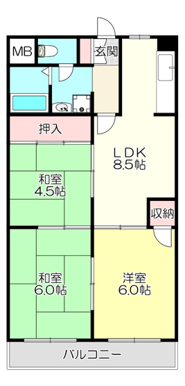 【間取り】 | セレノ・ハイム川本